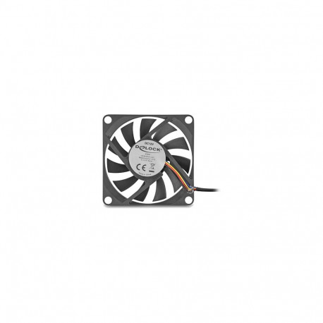 "Delock Axiallüfter 12 V DC, 70 x 70 x 10 mm schwarz"