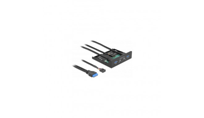 3.5-tolline esipaneel USB 5 Gbps 2 x USB Typ-A + HD-Audio