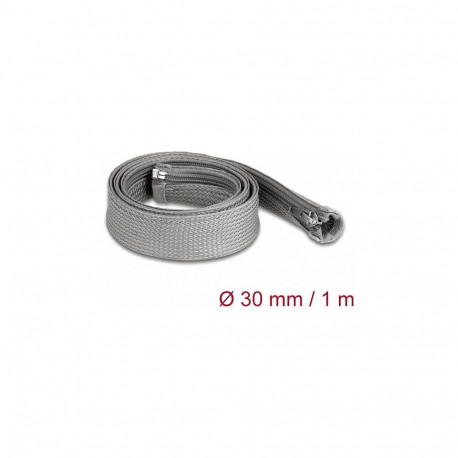 "Geflechtschlauch mit Reißverschluss hitzebeständig 1 m x 30 mm grau"