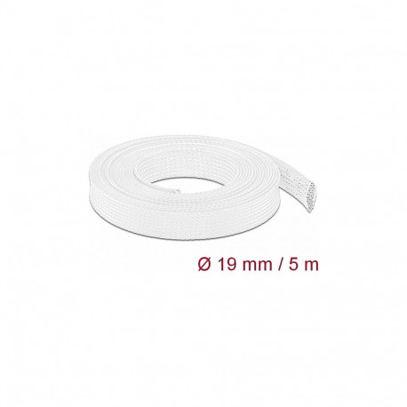 "Geflechtschlauch dehnbar 5 m x 19 mm weiß"