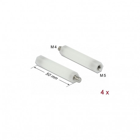 "Abstandshalter M5 x M4, Sechskant, Innen / Außen, 50 mm natur 4 Stück"