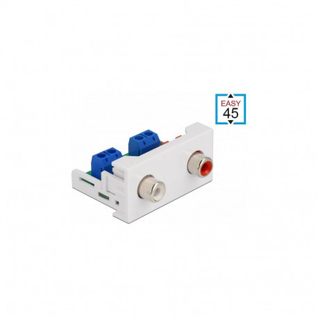 "Easy 45 Modul 2 x Cinch Buchse 22,5 x 45 mm"