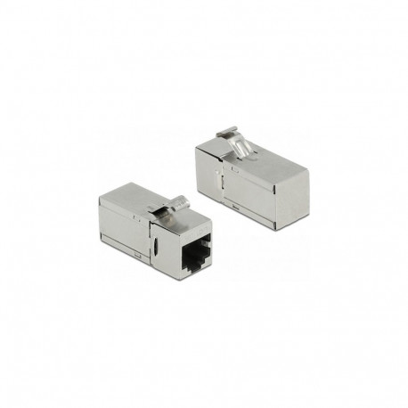 "Keystone Modul RJ45 Buchse zu RJ45 Buchse Cat.6A 90° gewinkelt"