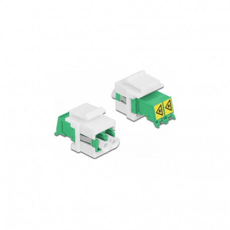 "Keystone Modul LC Duplex Buchse zu LC Duplex Buchse mit Laserschutzklappe innen"