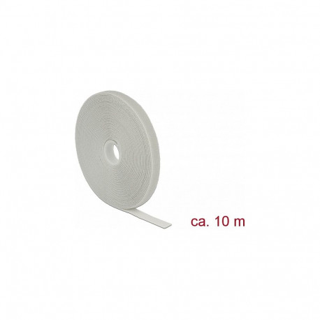 "Klettband auf Rolle L 10 m x B 13 mm grau"