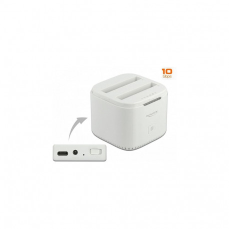USB Type-C™ 3.2 dokkimisjaam 2 × 2,5-tollise SATA HDD/SSD jaoks, kloonimisfunktsiooniga