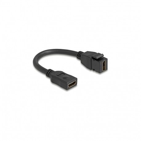 Delock Keystone-moodul HDMI pesa-pesa kaabel 8K 60 Hz 20 cm must
