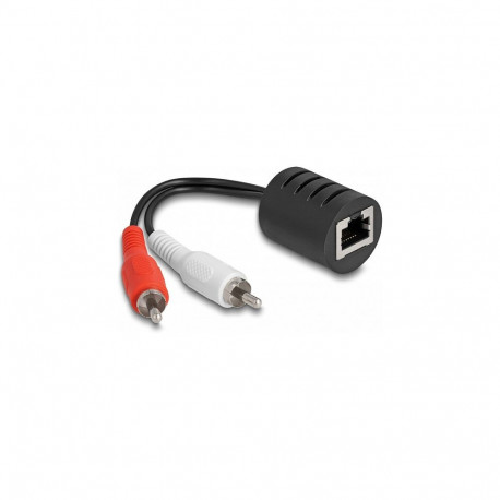 Stereoheli pikenduskomplekt RJ45-pesast 2 × Cinch-pistikuni Cat.5 kuni 50 m, 2 tk