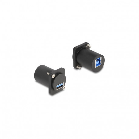 Delock D-tüüpi moodul USB 5 Gbps A-tüüpi pesa - B-tüüpi pesa kruvidega must