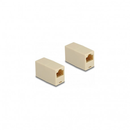 "Delock Adapter RJ45 Buchse zu RJ45 Buchse UTP beige"