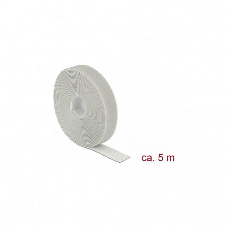 "Delock Klettband auf Rolle L 5 m x B 20 mm grau"