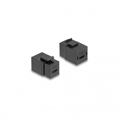 "Delock Keystone Modul USB 2.0 Type-C™ Buchse zu Buchse schwarz"