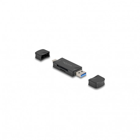 kaardilugeja USB 5 Gbps USB Type-C™ / Type-A SD- ja microSD-mälukaartidele, must