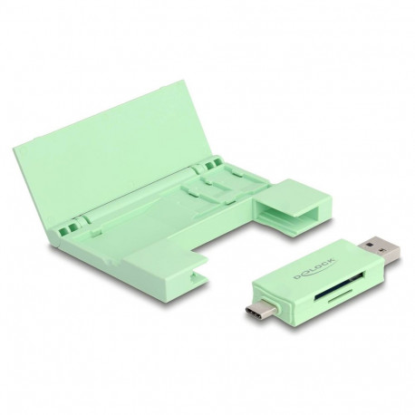 "Delock Card Reader USB 5 Gbps USB Type-C™ / Typ-A für SD und Micro SD Speicherkarten mit praktische