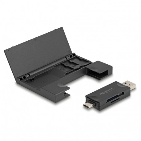 USB-kaardilugeja USB 5 Gbps USB Type-C™ / Type-A SD- ja microSD-mälukaartidele koos praktilise mäluk