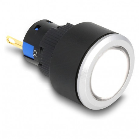 "16 mm Kunststoff Signallampe weiß / Lötversion"