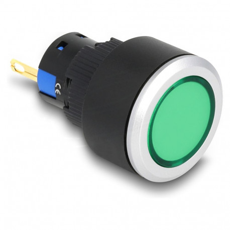 "16 mm Kunststoff Signallampe grün / Lötversion"