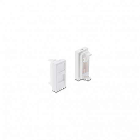 "Easy 45 H-Modulblende für Keystone Modul 1 Port mit Staubschutzklappe 22,5 x 45 mm weiß"