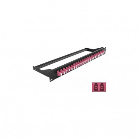 "Delock 19? LWL Patchpanel 24 Port LC Duplex violett"