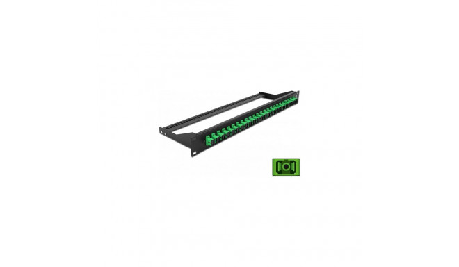 "19"" LWL Patchpanel 24 Port SC Simplex grün"
