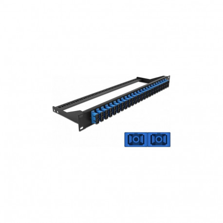 "Delock 19? LWL Patchpanel 24 Port SC Duplex blau"