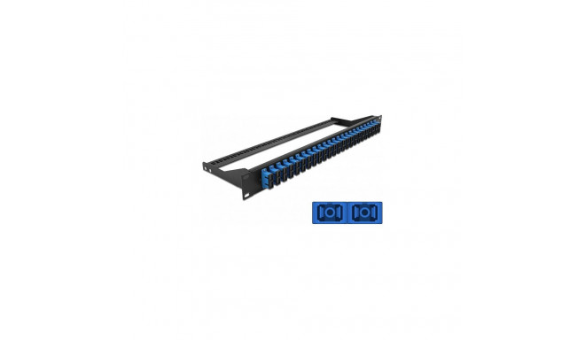 "Delock 19? LWL Patchpanel 24 Port SC Duplex blau"