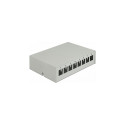 "Delock Keystone Patchpanel 8 Port grau"