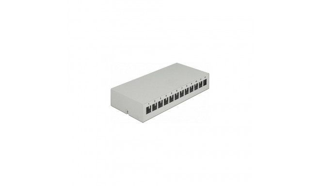 "Delock Keystone Patchpanel 12 Port grau"