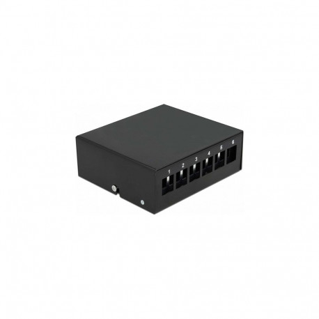 "Delock Keystone Patchpanel 6 Port schwarz"