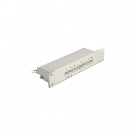 10" patchpaneel 8 pordiga Cat.6A 1 HE, hall