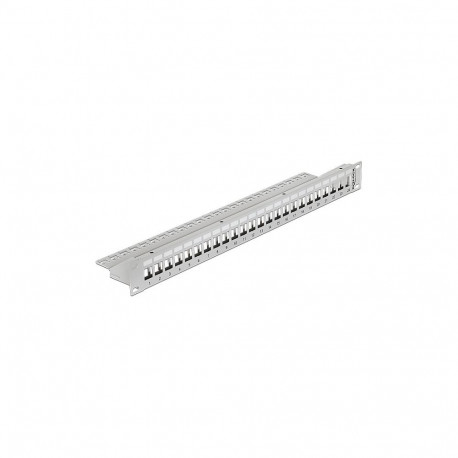 "19"" Keystone Patchpanel 24 Port grau"