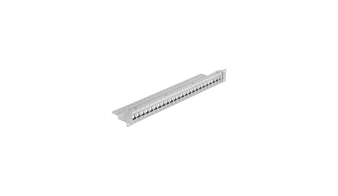 "19"" Keystone Patchpanel 24 Port grau"
