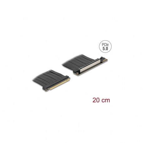 "Riser Karte PCI Express 5.0 x16 Stecker zu x16 Slot mit Kabel 20 cm"