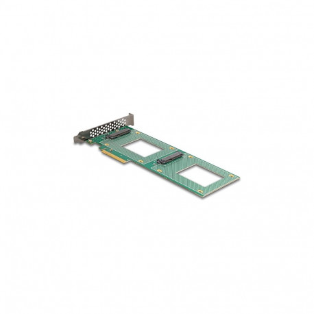 "PCI Express 4.0 x8 Karte zu 2 x intern U.2 NVMe SFF-8639 - Bifurcation (LxB: 236 x 87 mm)"