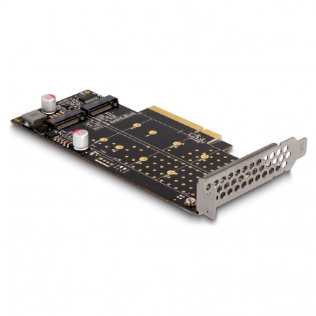 PCI Express x8 kaart 2 x sisemise NVMe M.2 Key M jaoks - bifurcation - madala profiiliga vormitegur