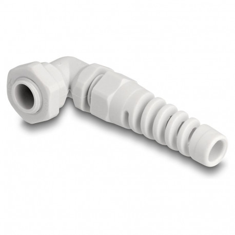 "Delock Kabelverschraubung mit Zugentlastung 90° gewinkelt PG7 grau"