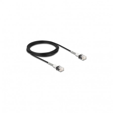 "Delock RJ45 Netzwerkkabel mit doppeltem Knickschutz Cat.6A UTP Slim 3 m schwarz"