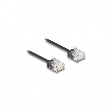 "Delock RJ45 Netzwerkkabel Cat.6 UTP Ultra Slim 5 m schwarz mit kurzen Steckern"
