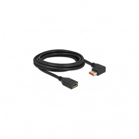 DisplayPort pikenduskaabel, vasakule 90° nurga all pistik–pesa, 8K 60Hz, 3m