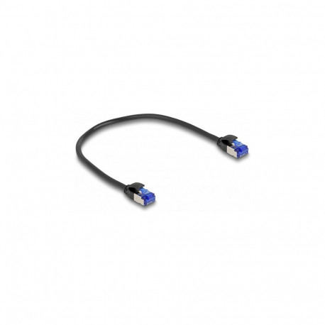 Delock RJ45 võrgukaabel Cat.6A S/FTP Slim 0,25 m must