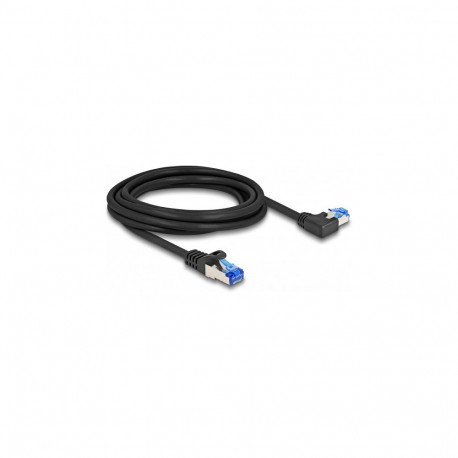 "Delock RJ45 Netzwerkkabel Cat.6A S/FTP gerade / links gewinkelt 3 m schwarz"