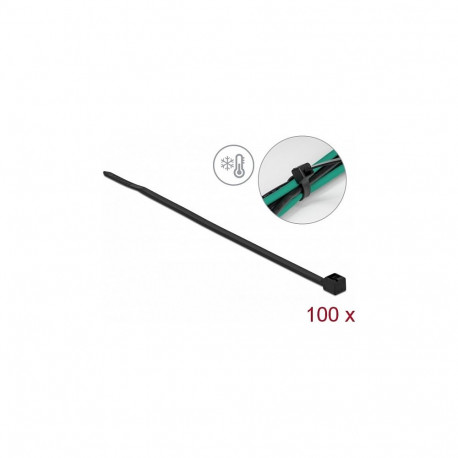 Külmakindlad kaabliköidised L 100 x B 2,5mm, mustad, 100tk