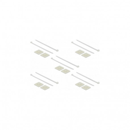 Delock kinnitusalus 40 x 40 mm ja kaablivits L 250 x B 7,2 mm valge