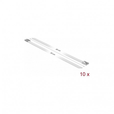 "Edelstahlkabelbinder L 300 x B 7,9 mm weiß 10 Stück"