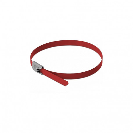 "Delock Edelstahlkabelbinder L 300 x B 4,6 mm rot 10 Stück"