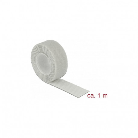 "Klettband auf Rolle L 1 m x B 20 mm grau"