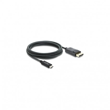 "Delock Koaxiales USB Type-C™ zu DisplayPort Kabel (DP Alt Mode) 4K 60 Hz mit Geflechtmantel 2 m"