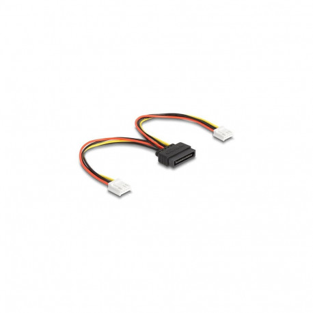 Delock SATA 15-pin toitekaabel pistik 2 x Floppy 4-pin pesa 15 cm