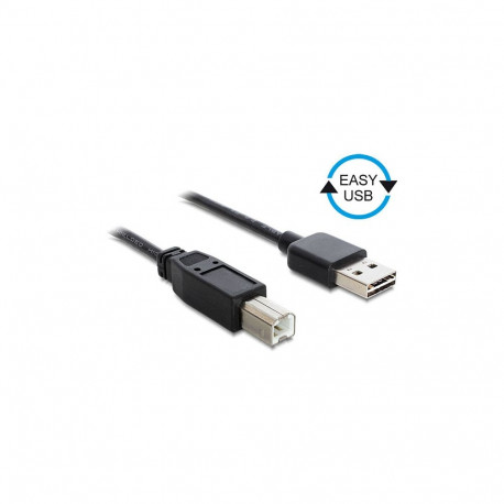 "Delock Kabel EASY-USB 2.0 Typ-A Stecker > USB 2.0 Typ-B Stecker 3 m schwarz"