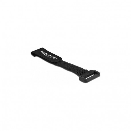 Delock takjapaelast kaablisidemed aasaga L 190 x B 25 mm mustad 5 tk